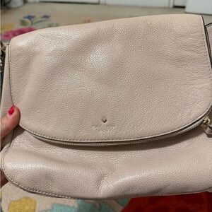Kate Spade Elegant Cream Leather Shoulder Bag